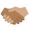 Handshake- Medium-Dark Skin Tone- Medium Skin Tone emoji on Twitter